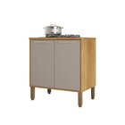 Balcão Para Cooktop 2 Portas Paris Cinamomo/off White