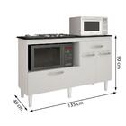 Balcão Para Cooktop 3 Portas 1 Gaveta Palace Kaiki Móveis Bra