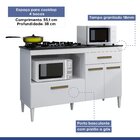 Balcão Para Cooktop 3 Portas 1 Gaveta Palace Kaiki Móveis Bra