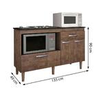 Balcão Para Cooktop 3 Portas 1 Gaveta Palace Kaiki Móveis Ipê