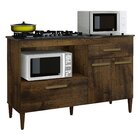 Balcão Para Cooktop 3 Portas 1 Gaveta Palace Kaiki Móveis Ipê