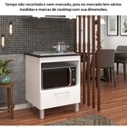 Balcão Para Cooktop 4 Bocas 1 Porta 1 Nicho Para Forno Branco