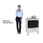 Balcão Para Cooktop 4 Bocas 1 Porta 1 Nicho Para Forno Branco