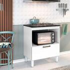 Balcão Para Cooktop 4 Bocas 1 Porta Branco Lacca Master Zanzi