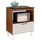 Balcão Para Cooktop 4 Bocas 1 Porta Natura Off White Master Z