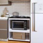 Balcão Para Cooktop 4 Bocas 2 Nichos Para Forno Turim Branco