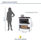 Balcão Para Cooktop 4 Bocas 2 Nichos Para Forno Turim Branco