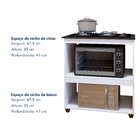 Balcão Para Cooktop 4 Bocas 2 Nichos Para Forno Turim Branco