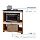 Balcão Para Cooktop 4 Bocas 2 Nichos Para Forno Turim Nature/