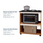 Balcão Para Cooktop 4 Bocas 2 Nichos Para Forno Turim Nature/