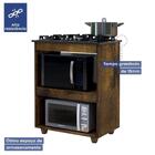 Balcão Para Cooktop 4 Bocas 2 Nichos Turim Kaiki Móveis Ipê