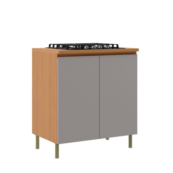 Balcão Para Cooktop 4 Bocas 2 Portas Em Mdf Florença Móveis S