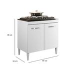 Balcão Para Cooktop 4 Bocas 2 Portas Sevilha Branco