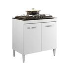 Balcão Para Cooktop 4 Bocas 2 Portas Sevilha Branco