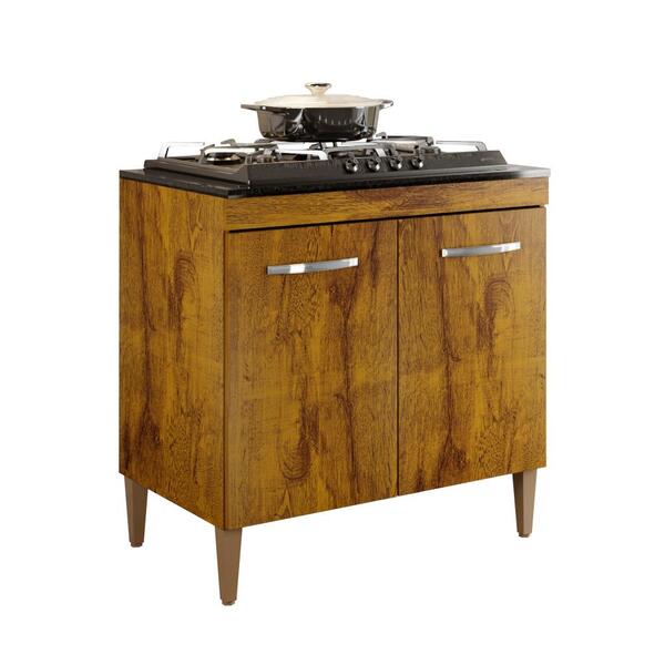 Balcão Para Cooktop 4 Bocas 2 Portas Sevilha Rovere