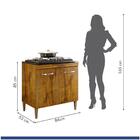 Balcão Para Cooktop 4 Bocas 2 Portas Sevilha Rovere