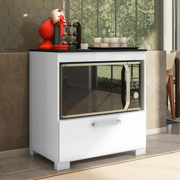 Balcão Para Cooktop 4 Bocas Branco Albania Brienza