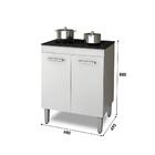 Balcão Para Cooktop 4 Bocas Branco Nauru