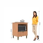 Balcão Para Cooktop 4 Bocas Com Porta Basculante Freijó