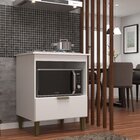 Balcão Para Cooktop 4 Bocas Com Porta Branco