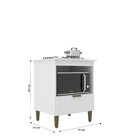 Balcão Para Cooktop 4 Bocas Com Porta Branco