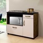 Balcão Para Cooktop 4 Bocas Cronos Arte Móveis Ipê/off