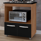 Balcao Para Cooktop 4 Bocas Elisa Savana Preto Mobbs