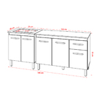 Balcão Para Cooktop 4 Bocas Fran E Armário Aline 118 Cm Cozin