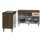 Balcão Para Cooktop 4 Bocas Fran E Armário Aline 118 Cm Cozin