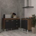 Balcão Para Cooktop 4 Bocas Fran E Armário Bruna 118 Cm Cozin