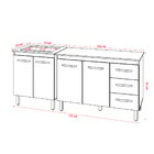 Balcão Para Cooktop 4 Bocas Fran E Armário Bruna 118 Cm Cozin