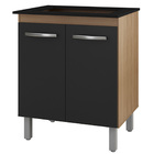 Balcao Para Cooktop 4 Bocas Jade Savana Preto Mobbs