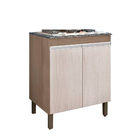 Balcão Para Cooktop 4 Bocas Karen P14 Malbec/avelã - Mpozenato