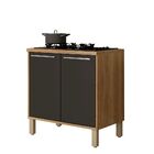 Balcão Para Cooktop 4 Bocas Paris Sallêto Carvalho/grafite