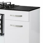 Balcão Para Cooktop 4 Bocas Violeta Kaiki Móveis Branco
