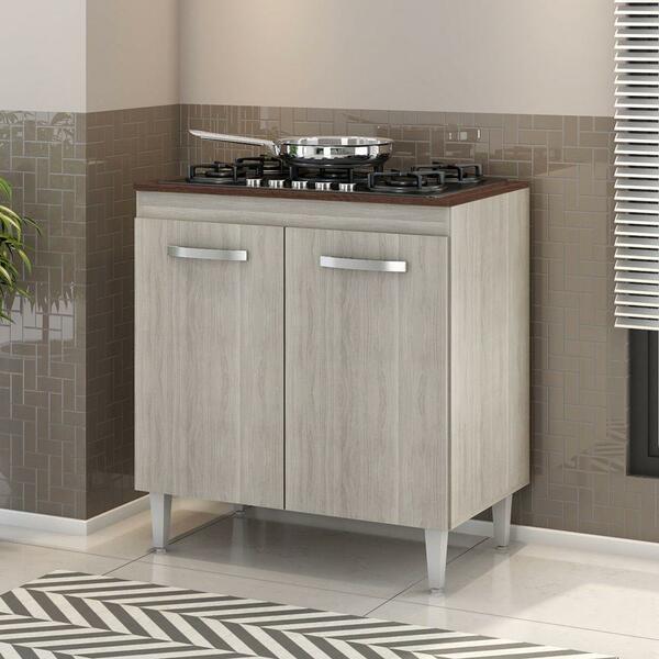 Balcão Para Cooktop 4 E 5 Bocas 2 Portas Montana Elmo/elmo Hr