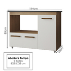 Balcao Para Cooktop 5 Bocas 114cm 9475 Mobbs