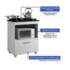 Balcão Para Cooktop 5 Bocas 1 Porta E 1 Nicho Sálvia Branco