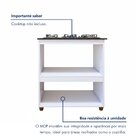 Balcão Para Cooktop 5 Bocas 2 Nichos Para Forno Turim Branco