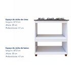 Balcão Para Cooktop 5 Bocas 2 Nichos Para Forno Turim Branco
