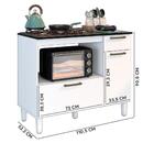 Balcão Para Cooktop 5 Bocas 2 Portas 1 Gaveta Branco Lacca Ma