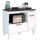 Balcão Para Cooktop 5 Bocas 2 Portas 1 Gaveta Branco Lacca Ma