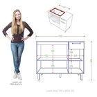 Balcão Para Cooktop 5 Bocas 2 Portas 1 Gaveta Master  Natura/