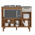 Balcão Para Cooktop 5 Bocas 2 Portas 1 Gaveta Master Cinamomo