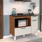 Balcão Para Cooktop 5 Bocas 2 Portas 1 Gaveta Natura Off Whit