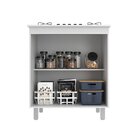 Balcao Para Cooktop 5 Bocas 2 Portas  Branco