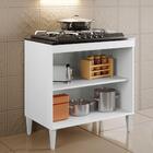 Balcão Para Cooktop 5 Bocas 2 Portas Sevilha Branco