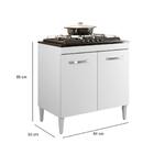 Balcão Para Cooktop 5 Bocas 2 Portas Sevilha Branco