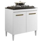 Balcão Para Cooktop 5 Bocas 2 Portas Sevilha Branco