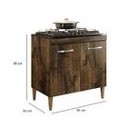 Balcão Para Cooktop 5 Bocas 2 Portas Sevilha Ypê